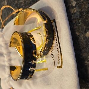 Rustic Cuff Black Split Cuff Bracelet